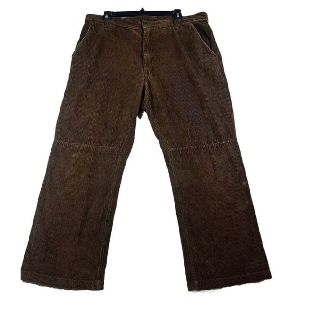 VTG Dolce & Gabbana Corduroy Pants Logo Bootcut Brown 38x29